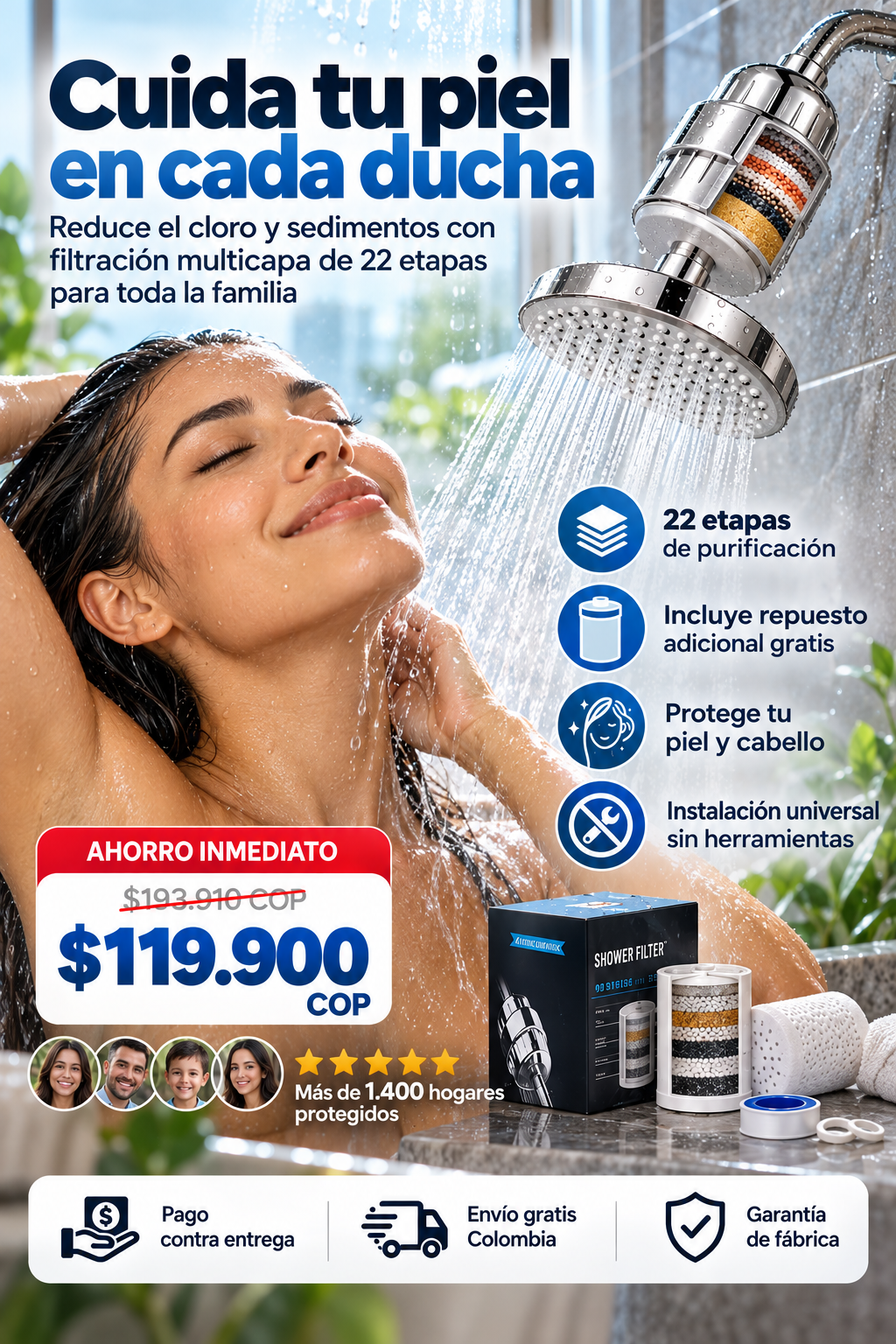 Filtro de ducha 22 etapas - portada
