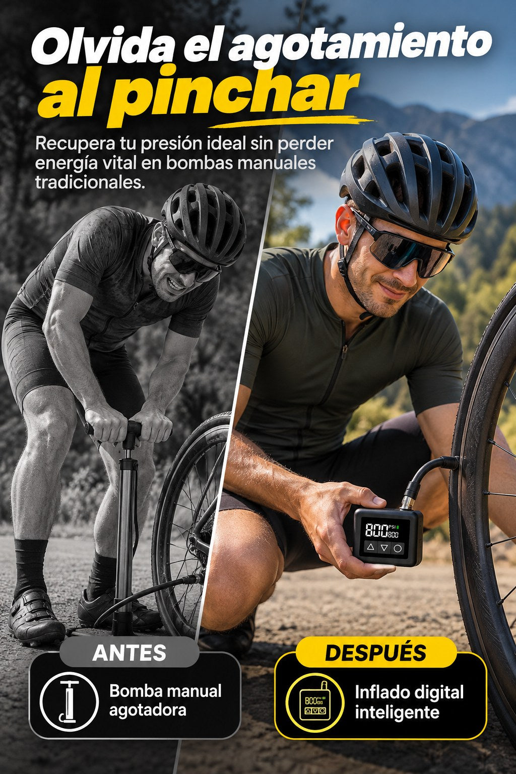 Mini inflador eléctrico portátil
