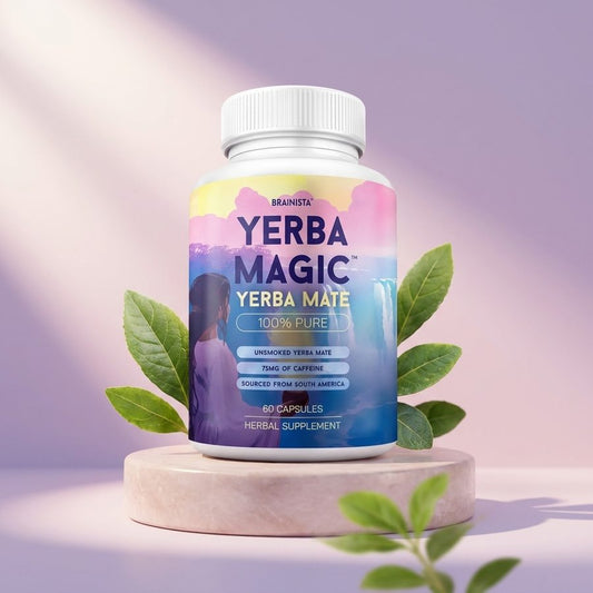Frasco de Yerba Magic, yerba mate 100% pura, 60 capsulas
